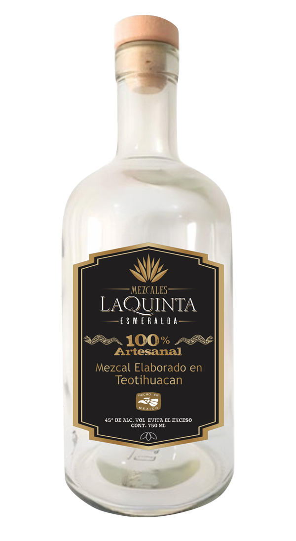 botella con etiqueta